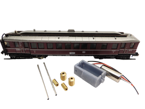 Crazytoys micromotor NM045C motor ombouwset voor Minitrix DB VT 62.9, DRG VT 851