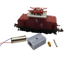 Crazytoys micromotor NF055G motor ombouwset voor Fleischmann E 69, BR 169
