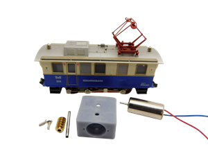 Crazytoys micromotor NF054G motor ombouwset voor Fleischmann Zahnradlok, Wendelsteiner Kieswerk Lok