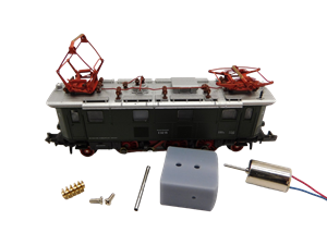Crazytoys micromotor NF053G motor ombouwset voor Fleischmann E 32, SJ Järnväg Museumsbahn Du 2