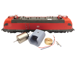 Crazytoys micromotor TP001F motor ombouwset voor Piko  BR 182, BR 223, ER 20, Hercules, Rh 1047, Taurus