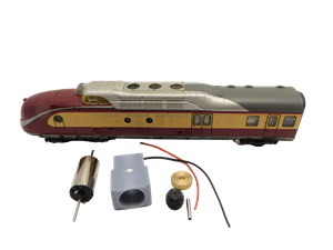 Crazytoys micromotor NR012C motor ombouwset voor Roco  VT 11.5 Modell mit Zwischengetriebe