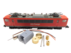 Crazytoys micromotor NM055C motor ombouwset voor Minitrix  BR 103, BR 151, BR 155, BR 750,  E 03, u.a.
