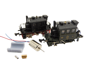 Crazytoys micromotor NM022G motor ombouwset voor Minitrix  BR 98.3, PtL 2/2, KPEV T2, ÖBB 688, Glaskasten, u.a.