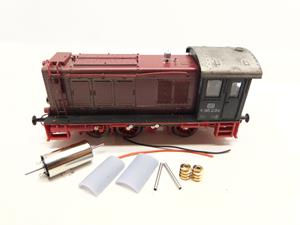Crazytoys micromotor HLM003G motor ombouwset voor Lima V 36, V 236, WR 360C14, SNCB 231001, FS D236, DR BR 106