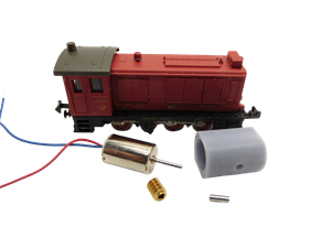 Crazytoys micromotor ND001G motor ombouwset voor Dingler V 36 Post