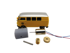 Crazytoys micromotor HMU001C motor ombouwset voor Modellbahn Union Klv 20 Draisine