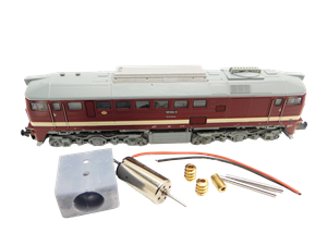 Crazytoys micromotor NF061C motor ombouwset voor Fleischmann BR 120, BR 220, M 62, T 679