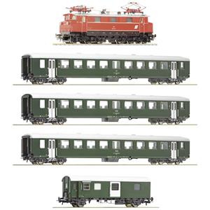 61493 H0 5-delige set elektrische locomotief 1670.27 met personentrein van de ÖBB