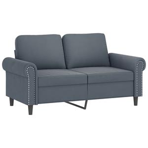 Vida XL 2-delige Loungeset met kussens fluweel donkergrijs SKU: 3202211