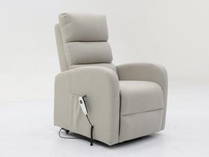 Mobistoxx Elektrische fauteuil BUTATO 1 plaats stof lichtgrijs