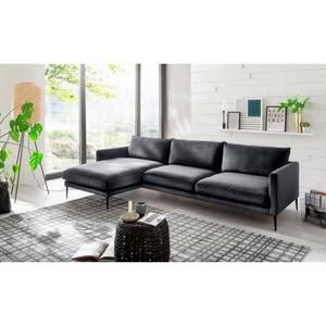 Trends by HG Polsterecke "Svea L-Form", Recamiere rechts oder links, mit Metallfuß, frei im Raum stellbar