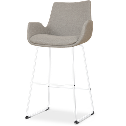 Nolon Nino-Eef barkruk warm grijs - wit onderstel - 65 cm
