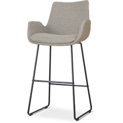 Nolon Nino-Eef barkruk warm grijs - zwart onderstel - 75 cm