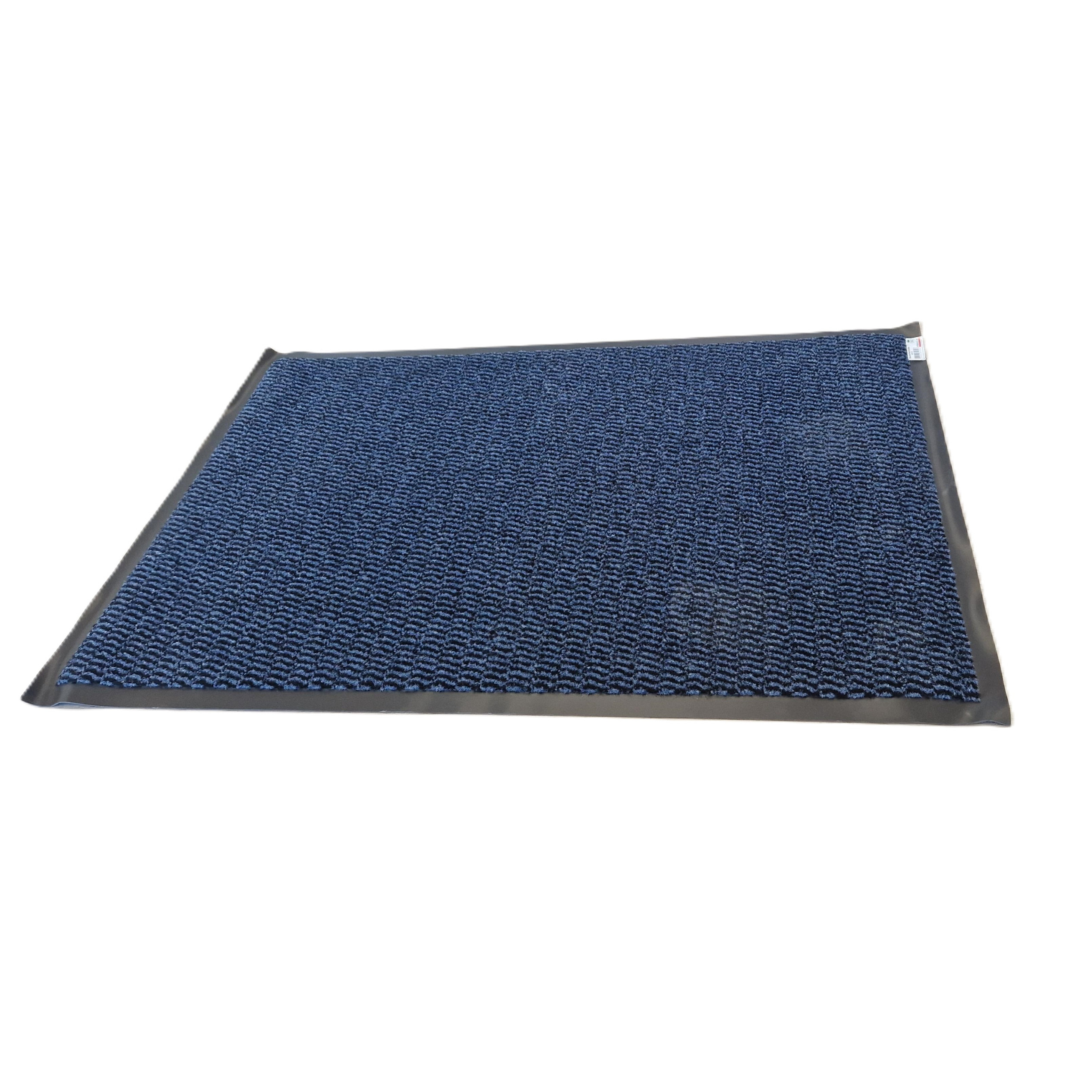 Brumag Anti slip deurmat/schoonloopmat PVC - blauw - 90 x 60 cm - voor binnen -