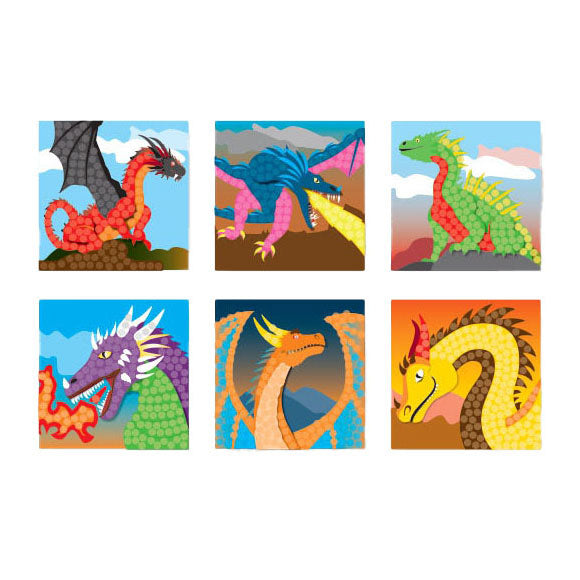 PlayMais Card Set MOSAIC Fantasy Dragon