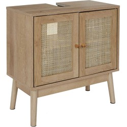 HOME DECO FACTORY Wastafelonderkast met Uitsparing Bali - wastafelmeubel Bruin