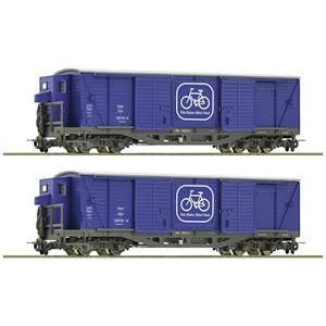Roco 6640003 H0e 2-delige set fietstransportwagens van de ÖBB