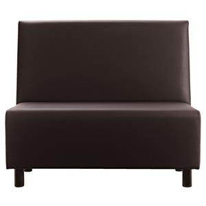 Vega 2-persoons bank Medley; 118x62x102 cm (BxDxH); zitting bruin, frame beuken wengé