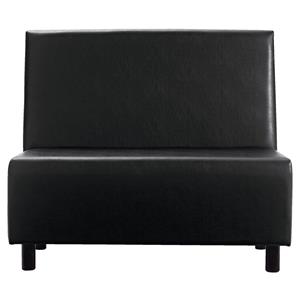 Vega 2-persoons bank Medley; 118x62x102 cm (BxDxH); zitting zwart, frame beuken wengé