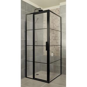 Xenz Industrial Line Premium Deur aan zijdeel voor hoekopstelling 140x200cm zwart LP-719
