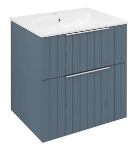 Sapho Cirasa wastafel onderkast met ribbelfront 60x46x64cm blauw