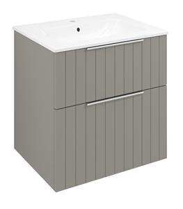 Sapho Cirasa wastafel onderkast met ribbelfront 60x46x64cm taupe