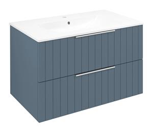 Sapho Cirasa wastafel onderkast met ribbelfront 80x46x52cm blauw