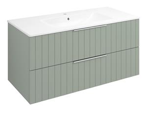 Sapho Cirasa wastafel onderkast met ribbelfront 100x46x52cm groen
