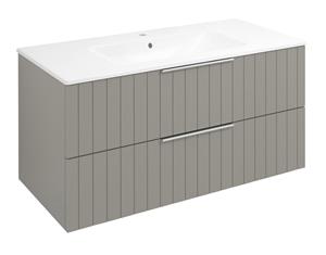 Sapho Cirasa wastafel onderkast met ribbelfront 100x46x52cm taupe