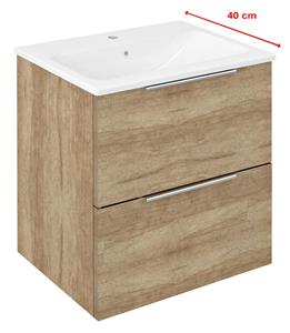 Sapho Cirasa Compact wastafel onderkast 50x39x54cm eiken