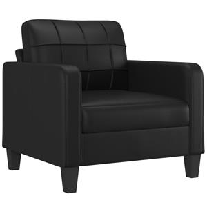 Vida XL 3-delige Loungeset met kussens kunstleer zwart SKU: V3201338