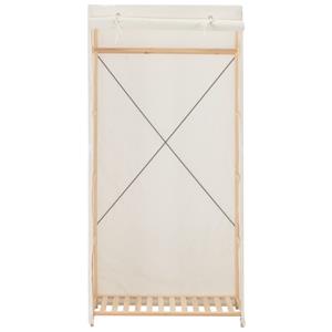 vidaXL Kledingkast 79x40x170 cm stof wit