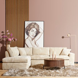 Starfurn MySofa hoekbank Teddy | Beige | 5 jaar garantie | Divan Links + 2,5 zits MYS-Teddy-T3L