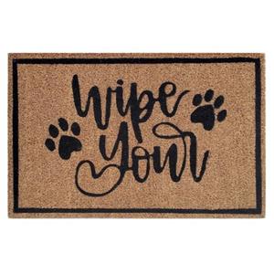 SVJ Home Decorations Svj Deurmat ''wipe Your'' Rechthoekig - 40 X 60 Cm - Kokos - Bruin