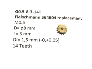 Crazytoys micromotor G0.5-8-3-14T tandwiel
