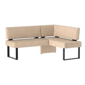 Home affaire Hoekbank Oliver met metalen onderstel, diverse typen bekleding ribfluweel, kunstleer, structuur