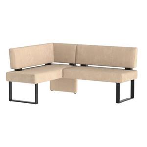 Home affaire Hoekbank Oliver met metalen onderstel, diverse typen bekleding ribfluweel, kunstleer, structuur