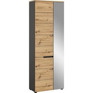 INOSIGN Kledingkast Rehat, Höhe: 190cm, in Basalt grau/ Artisan Eiche, 2 Türen, 6 Fächer