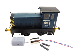Crazytoys micromotor 0T005 motor ombouwset voor Hornby Class A1X Terrier, Peckett & Sons B2/W4, Rocket, Ruston Hornsby 48DS/88DS, 4wDH Sentinel