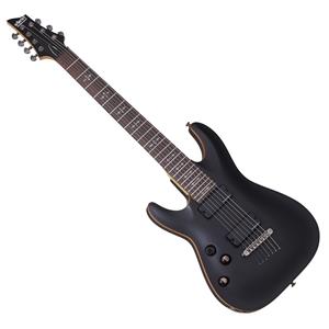 Schecter Demon-7 String Linkshandig Aged Black Satin - Ex demo