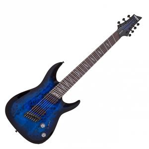 Schecter Omen Elite-7 MS See-Thru Blue Burst