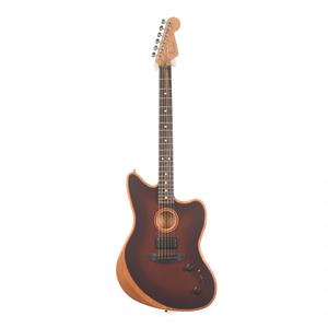 Fender American Acoustasonic Jazzmaster Volledig Mahoniehout Bourbon Burst