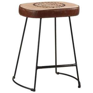 vidaXL Barkrukken 2 st 40x29,5x53 cm donkerbruin