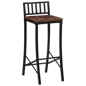 vidaXL Barstoelen 2 st massief gerecycled hout