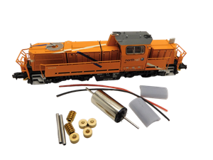 Crazytoys micromotor NB004C motor ombouwset voor Brawa Gravita, 10 BB, BR 260 , BR 261, Em 847