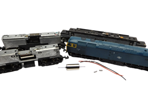 Crazytoys micromotor NG002 motor ombouwset voor Graham Farish Class 20, 25, 31, 33, 37, 40, 43, 47, 50, 52, 55, 56, 57, 91, AEC Railcar