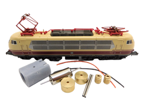 Crazytoys micromotor NM062C motor ombouwset voor Minitrix BR 103, E 03 (Modelle mit Schnittstelle)