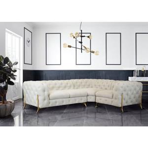 Leonique Chesterfield-bank Amaury moderne chersterfield-look, breedte 262 cm, kleur van de poten ter keuze