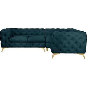 Leonique Chesterfield-bank Glynis luxueuze capitonnage, moderne chesterfield look, kleur van de poten ter keuze